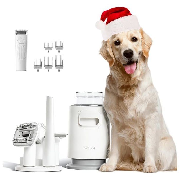 Meilleurs prix pour Neakasa Pro Aspirateur Poil de Chien, 48dB Ultra Silencieuse, Kit Brosse de Toilettage Aspirateur