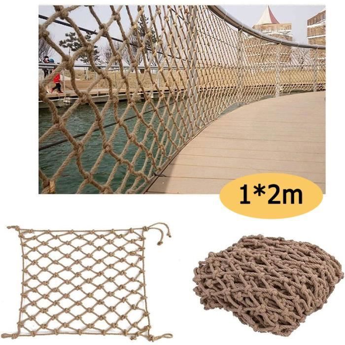 Comparer les prix de Filet de scurit pour garde-corps dextrieur Filet de Clture en Corde de Chanvre Dcoration Jardin Filet de Scurit KIT SECURITE