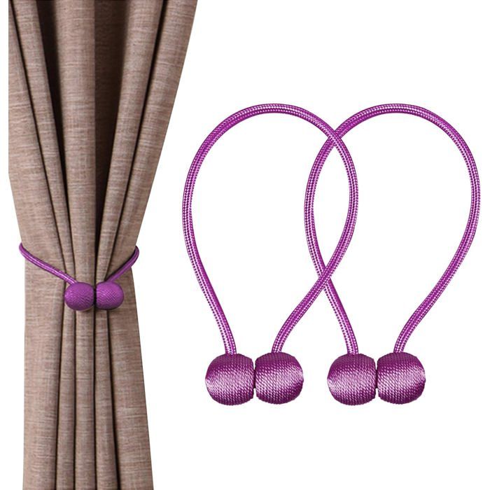 Rideaux De Cuisine JCPenney Country - 68x36 - Blanc Crème Et Mauve - Neufs