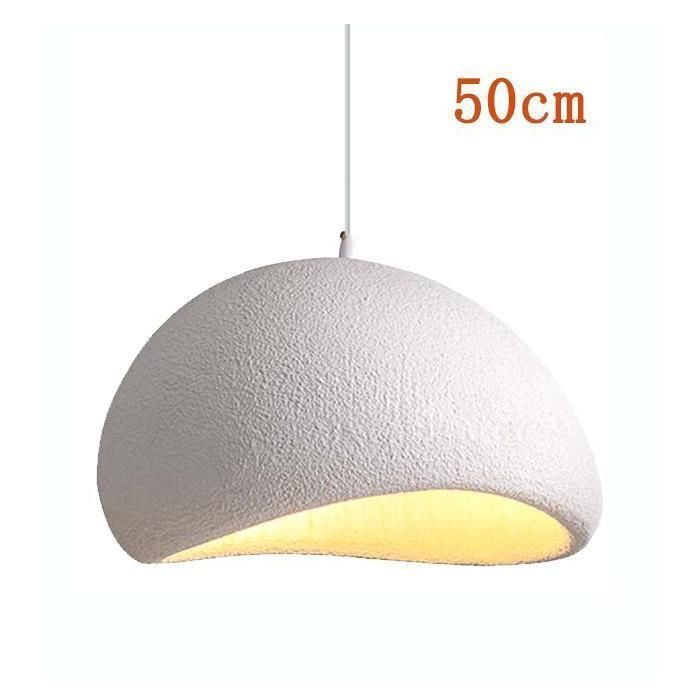 Suspension Luminaire - SMOTOP - Blanc Mousse Ø50×30 cm - E27 60W max - Style Scandinave
