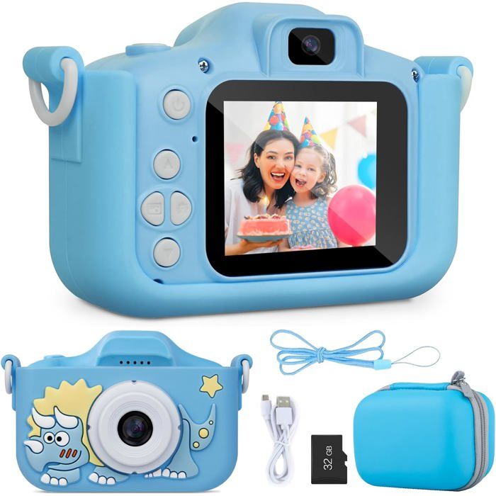 Appareil Photo Numérique Appareil Photo Instantané Enfant 1080P - Avec Impression Photo - Cadeau Anniversaire Noël 3-12 Ans Jouet Photographie