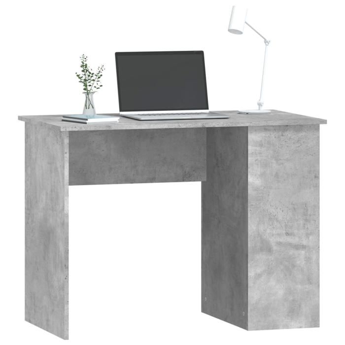 Bureau Gris CLOUD Table à écrire Pour 1 personne Gris béton 100x55x75 cm bois dingénierie BBB530