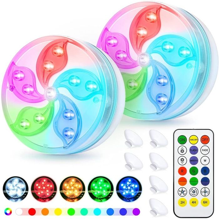 2 Planeurs Sous-marins Raie Manta – Sans Pile – Propulsion Par Eau – Jouets De Bain Piscine Pour Enfant – Rouge Et Vert
