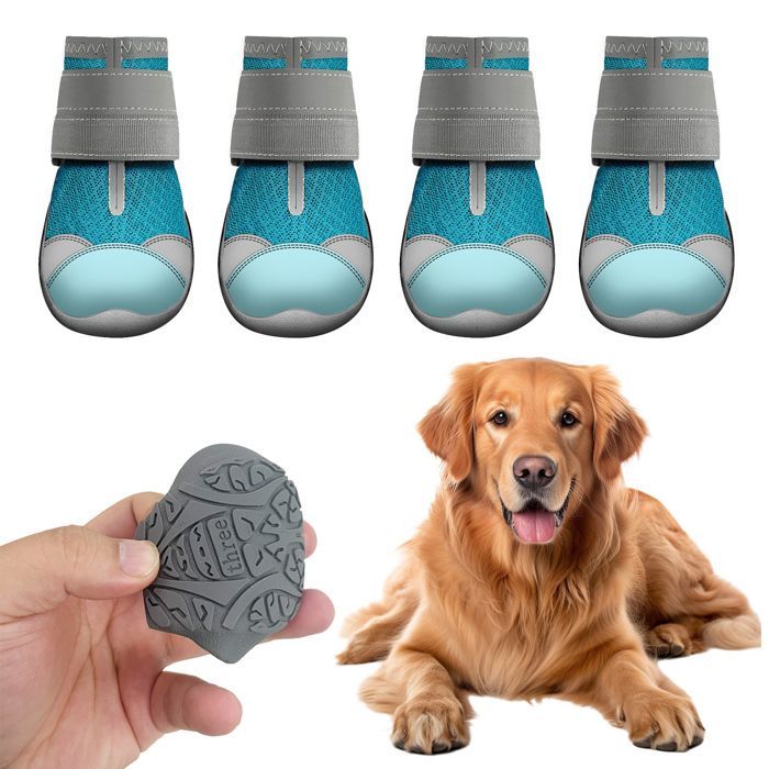 Chaussettes pour chien Convient aux chiens pesant entre 10 et 15 kg Bretelles respirantes double couche Facile mettre et enlever