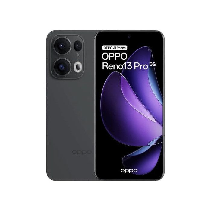 OPPO Reno 13 Pro Smartphone 5G 683 AMOLED 12GB RAM 512GB Tripla Fotocamera 50MP Batteria 5800mAh Android 15 Dual SIM Grigio