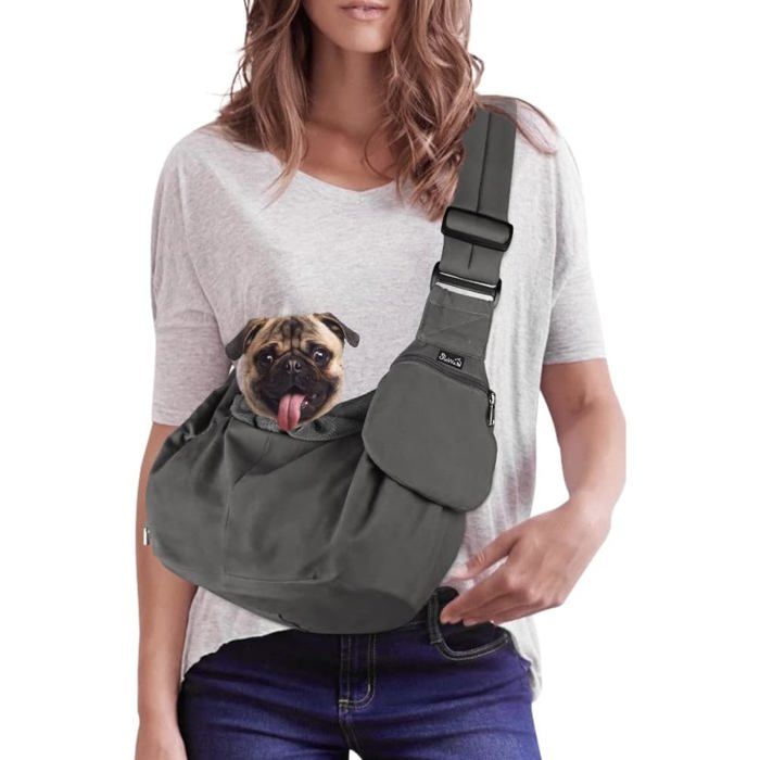 Sac de transport animaux bandoulière ajustable pour chien chat chiot sac ventral extérieur avec support dépaule rembourré