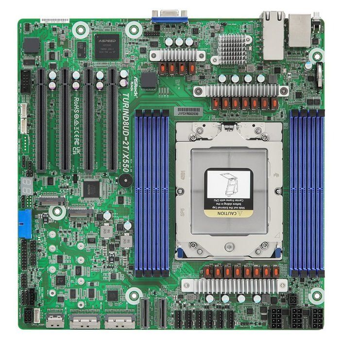 Carte mère mATX DDR5 Asrock Socket SP5 Mémoire maximale 256 Vitesse maximale 6400 O.C. 3 USB 3.2 Gen 1