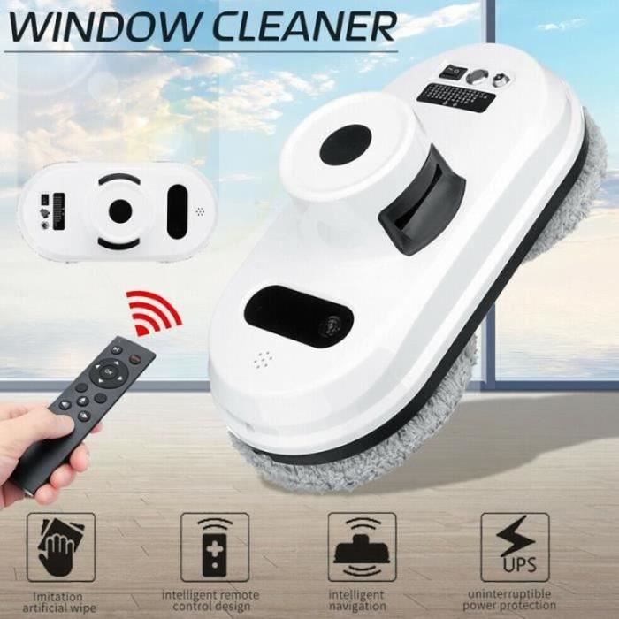  Robot Nettoyeur de Vitres Robot &agrave; Distance Infrarouge Automatique Anti-chute Aspirateur de Nettoyage Verre Intelligent Pour Fen&ecirc;tre 
