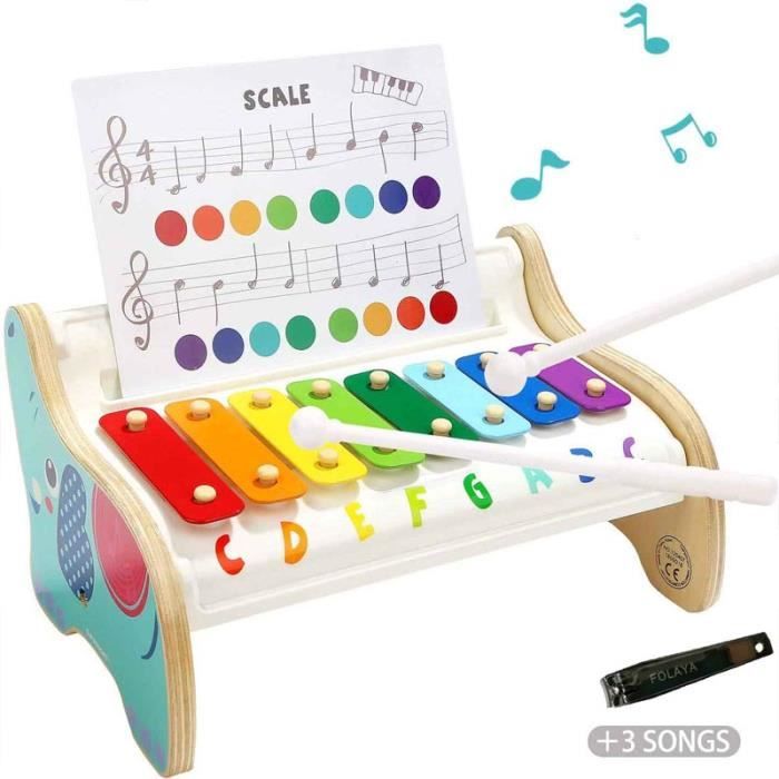 Xylophone 8 Notes Clavier Instrument De Musique En Bois Pour Educatif Wisdom De Bebe Enfants Cadeau Xylophones Percussions A Maillet Et D Orchestre Centroarco Com