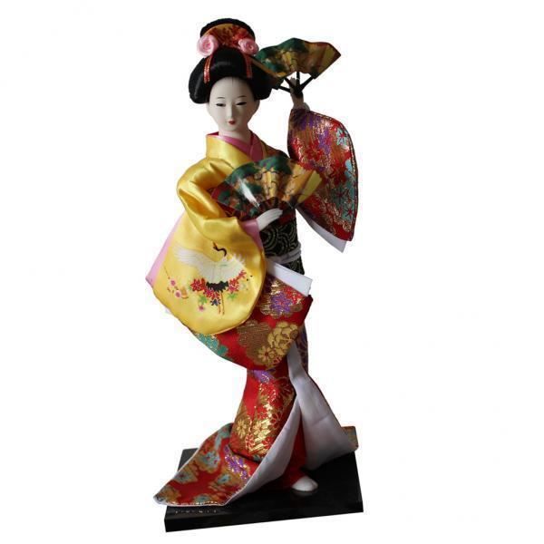 Siunwdiy Poupées Geisha Japonaise Statue Ethnique, Traditionnelle J Poupee Kimono Poupees Pour Fille Cadeau Miniatur Amz