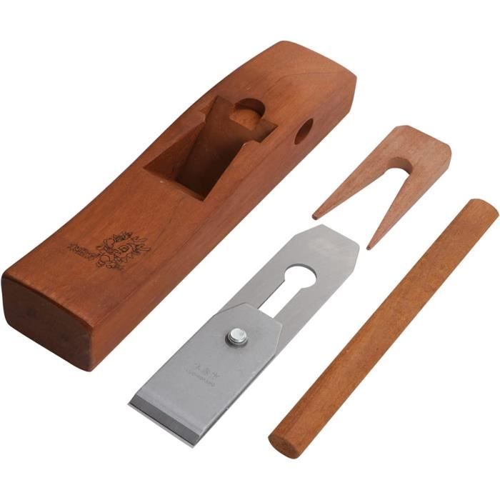 Wchiuoe main lame avion menuisier ébène chanfrein rabot 45 ° angle de coupe  outils de travail du bois pour planche de bois, panneau de gypse 