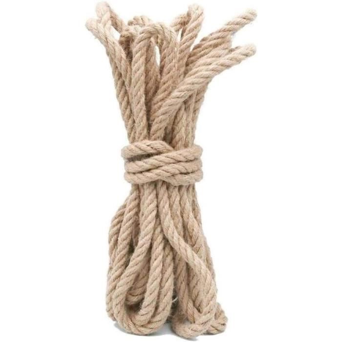 Corde Tressée En Chanvre Naturel 24mm - Vente Au Mètre - Idéal Pour Sparterie Et Sisal