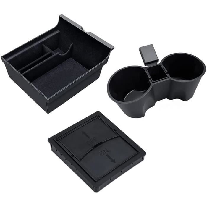 Boîte De Rangement Console Centrale Tesla Model S/X 2019-2020 | Tiroir Organisateur Avec Tapis Antidérapant