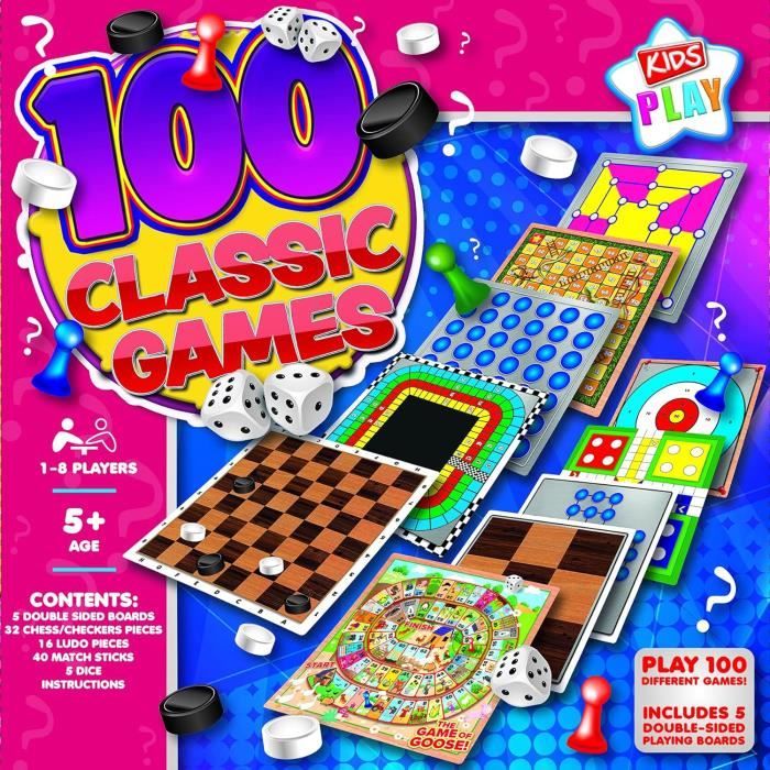 Activity 100 Classic Games Jeux De Société Amusants Pour Enfants
