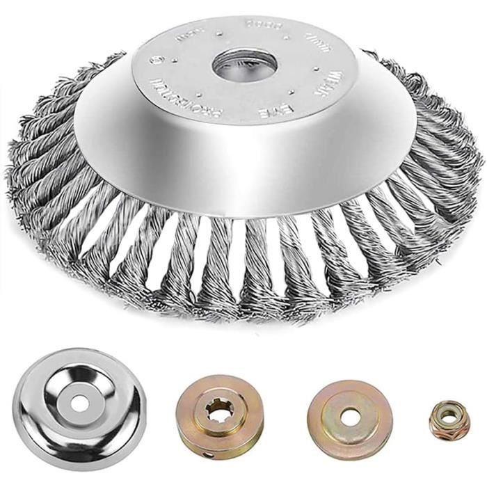 2 Brosses Métalliques Pour Débroussailleuse - Têtes De Remplacement 150 Et 200 Mm - Parfait Pour L'entretien Jardin