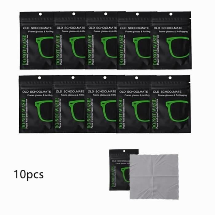 Lot De 10 Chiffons Anti-Buée Microfibre – Nettoyage & Anti-Buée Pour Lunettes, Écrans, Casques