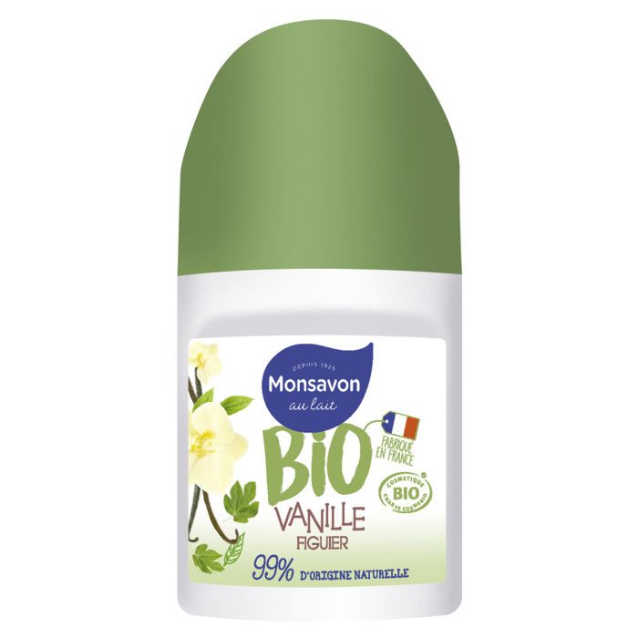 Pack De 4 Déos Bille Monsavon Lait & Vanille - Roll-on 50 Ml Chacun - Idéal Stock