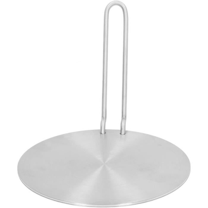 Plaque Adaptateur Induction 24 Cm QWORK - Pour Utiliser Casseroles Non Inductives Sur Plaque à Induction, Poignée Amovible