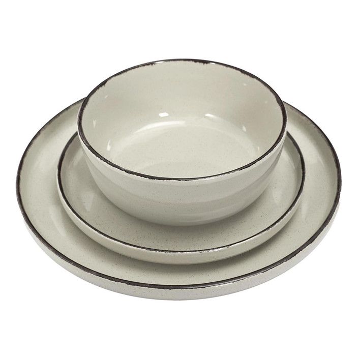 SERVICE VAISSELLE 12PCS GRES DU TEMPS BEIGE