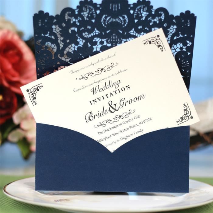 10pcs Delicat De Soiree De Mariage Romantique Sculpte Carte D