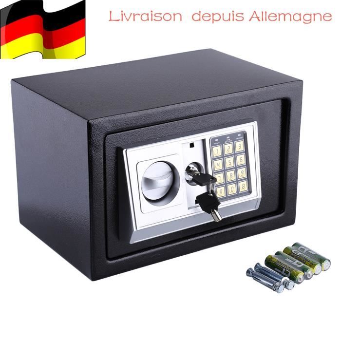 8.5 L Secure Digital Acier Sécurité de Sécurité Électronique Maison Bureau Argent Coffre