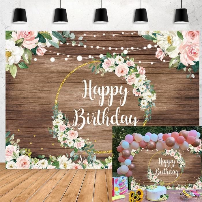Kit Décoration Anniversaire Fille - 1 Bandeau Brillant + 1 Guirlande Drapeaux 5m - Fournitures Fête - 12