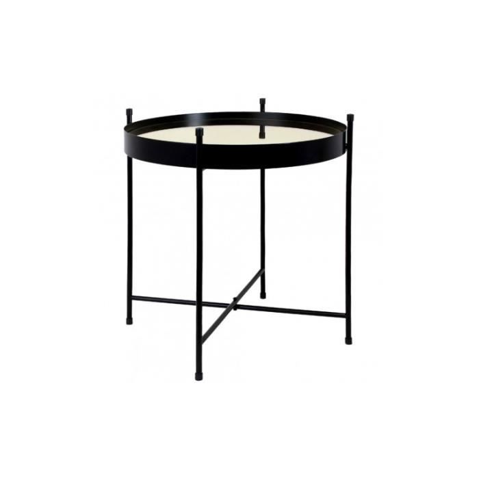 table d appoint design plateau or miroir cdiscount maison