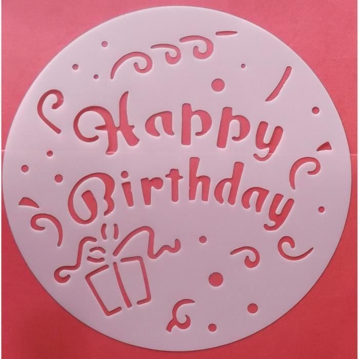 Pochoir Gateau Coeur Decoration Patisserie Joyeux Anniversaire Cdiscount Beaux Arts Et Loisirs Creatifs