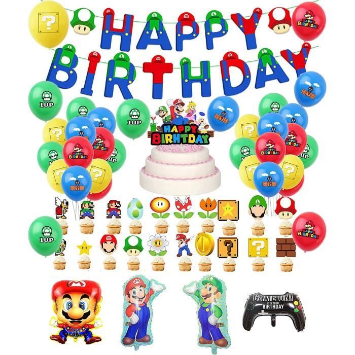 Décorations Anniversaire Super Mario Ballons Joyeux Anniversaire