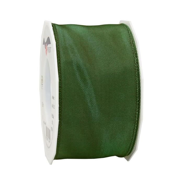 Ruban Taffetas Avec Fil De Fer Blanc 25mm X 25m - PRÄSENT C.E. | Pour Décorations, Nœuds, Arrangements Floraux
