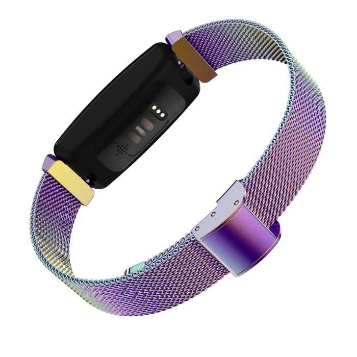 Bracelet de rechange pour Fitbit Inspire 2, en acier inoxydable, maille,  nouvelle collection color For Fitbit Inspire 2 -SZ123 , - Achat/vente  bracelet de montre - Cdiscount