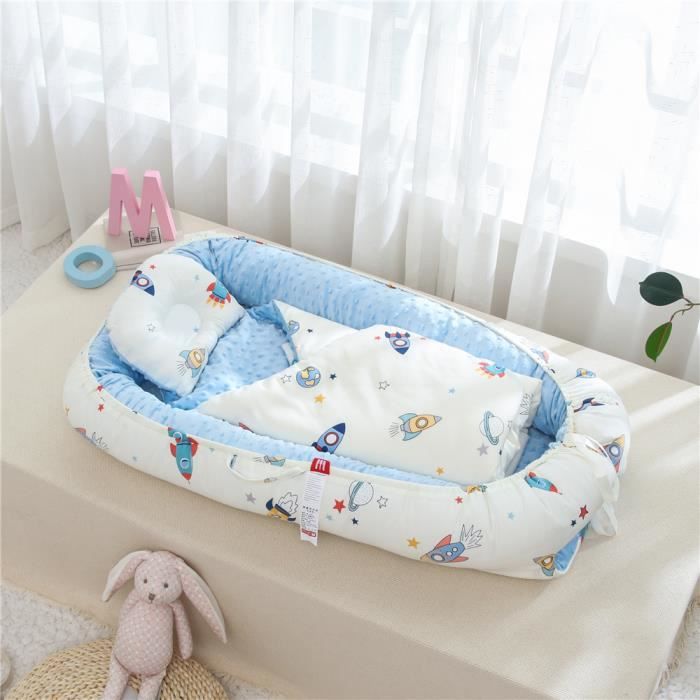 Reducteur De Lit Bebe 90x50cm Nouveau Ne 100 Coton Baby Nest Medi Partners Doublure Amovible Couverture Fusee Blanche Cdiscount Pret A Porter