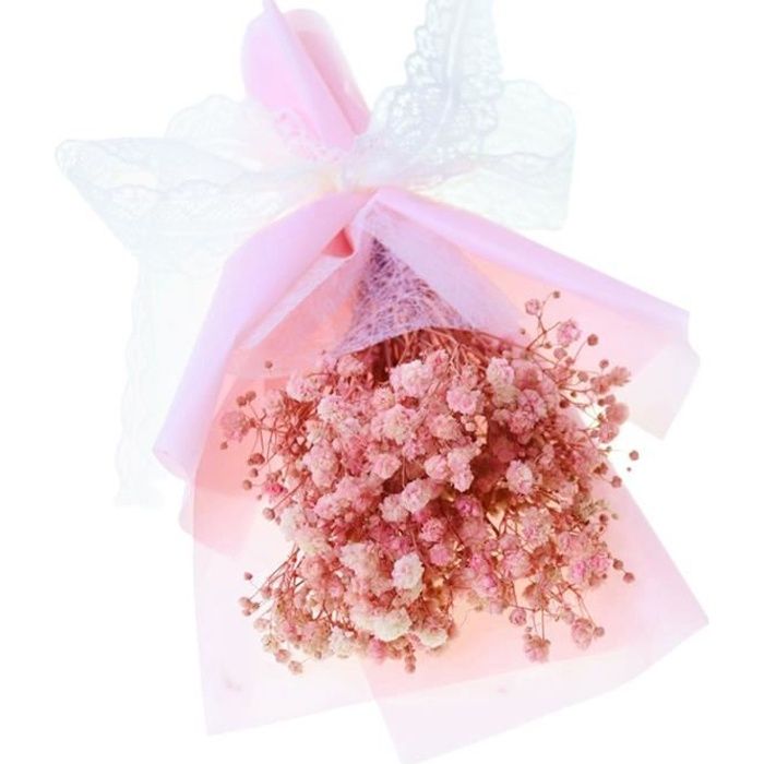 PATIKIL Mini Bouquet Fleurs Séchées 6 Pcs Gypsophile Jaune - Décoration Boho DIY