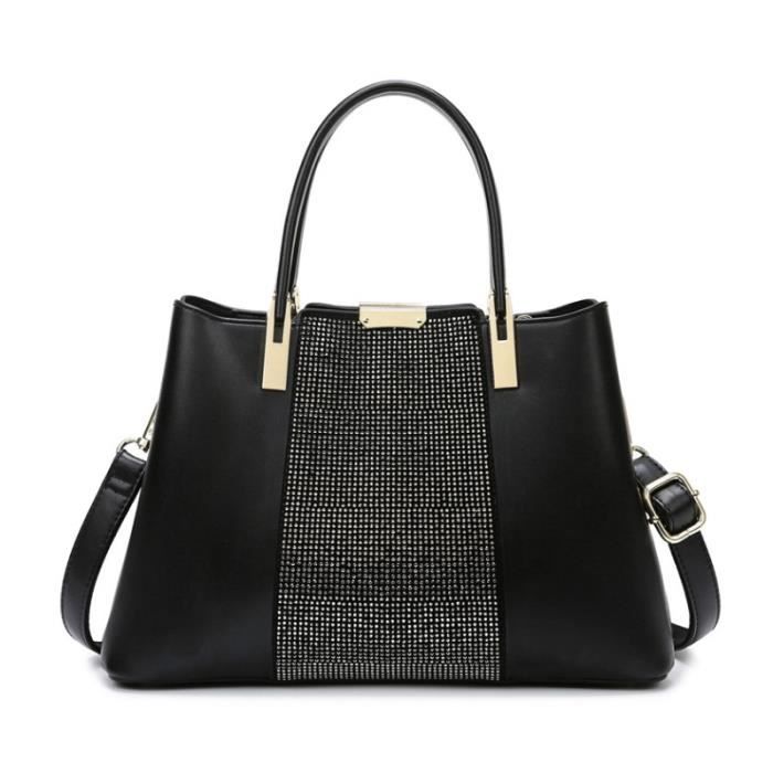 Sac Cabas Femmes Grande Capacit PU Cuir Sac de Cours Portable Sac