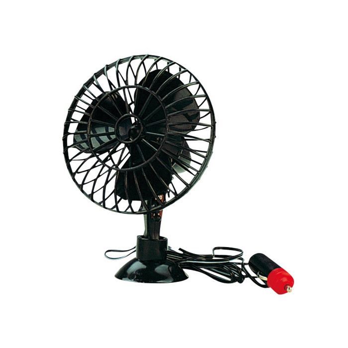 Ventilateur Voiture 12V Double Tête - Rotation 360° - 2 Vitesses - Branchement Allume-cigare - Rafraîchit L'habitacle