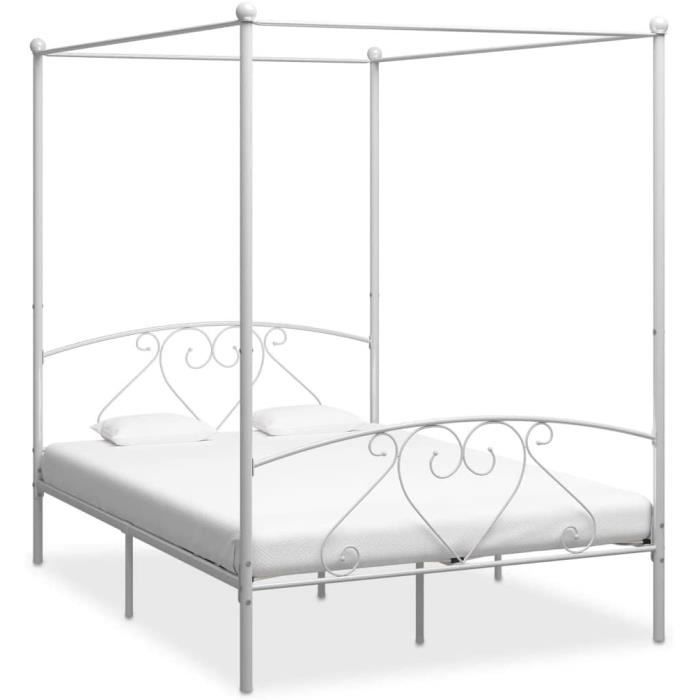 Lit Pliant Hors Pliant Bebe Vidaxl Cadre De Lit A Baldaquin Lit Double Lit Adulte Lit Coffre Sommier A Lattes Cha62 Cdiscount Maison