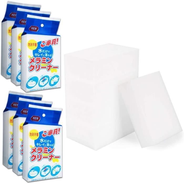 Éponges Magiques Haute Densité - Lot De 6 - 10x7x2 Cm - Nettoyage Mur, Cuisine, Salle De Bain