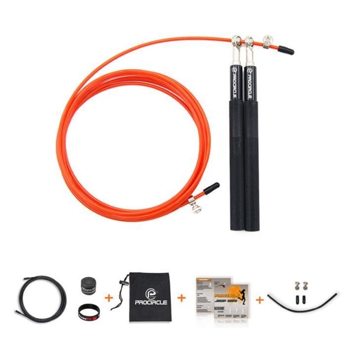 Corde à Sauter Velites Fire 2.0 – Aluminium Anodisé, Ultra-Légère, Système Exclusif, Câbles 2/2,5mm, Pour CrossFit, Boxe Et Fitness