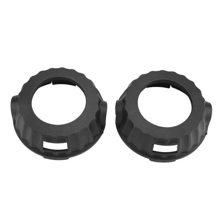 Aramox Lot De 2 Couvercles De Joint De Phare LED Universel 100mm - Protection Anti-poussière Noire Type-C