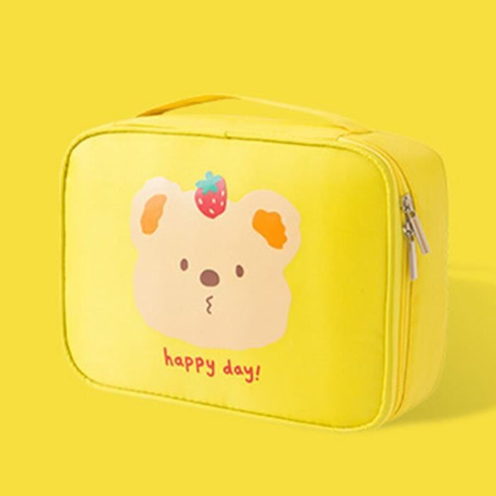 Pochette Maquillage Florale Grand Format - Organisateur Voyage, étui Cosmétique Portable Pour Femmes | 25,5x17x17 Cm