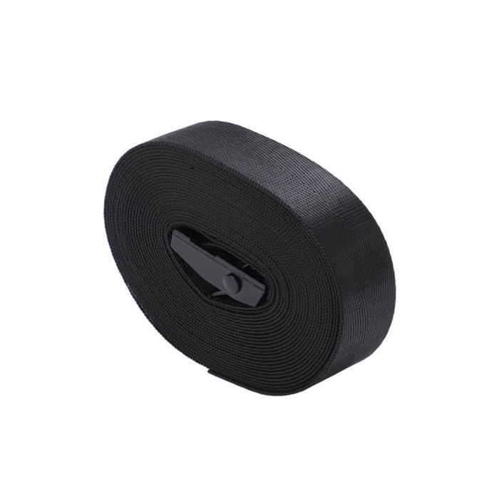 2 Sangles D'arrimage Avec Boucle Pression - Alliage De Zinc Noir, Largeur 25 Mm, Longueur 1 M, Pour Attacher Bagages, Camping, Coffre De Voiture