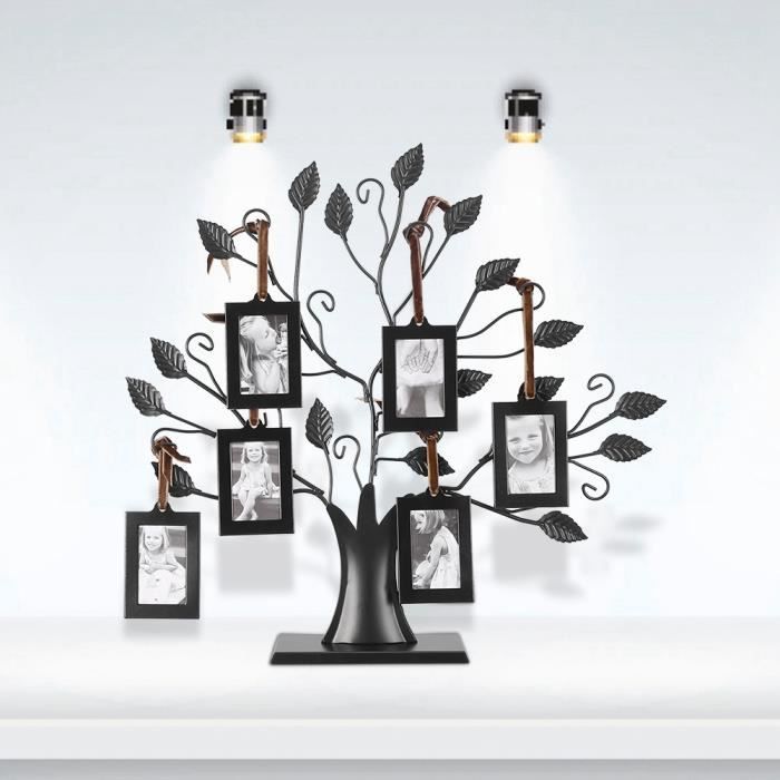 Qiilu Cadre Photo Arbre Genealogique Arbre D Affichage De Cadre Photos De Famille A La Mode Avec Cadres Suspendus Decor De Cdiscount Maison