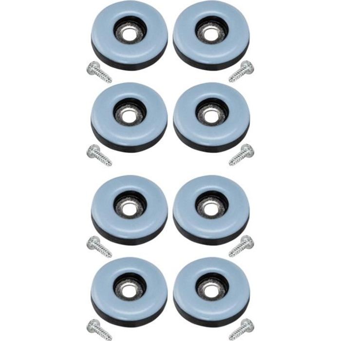Lot De 4 Patins Glisseurs Téflon à Clouer - Diamètre 30 Mm - Neuf