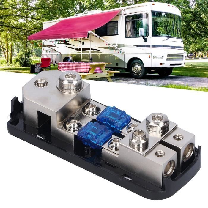 Boîte à Fusibles 4 Voies Mini ANL - Porte-Fusibles Stéréo 30A 60A Avec Couvercle Transparent