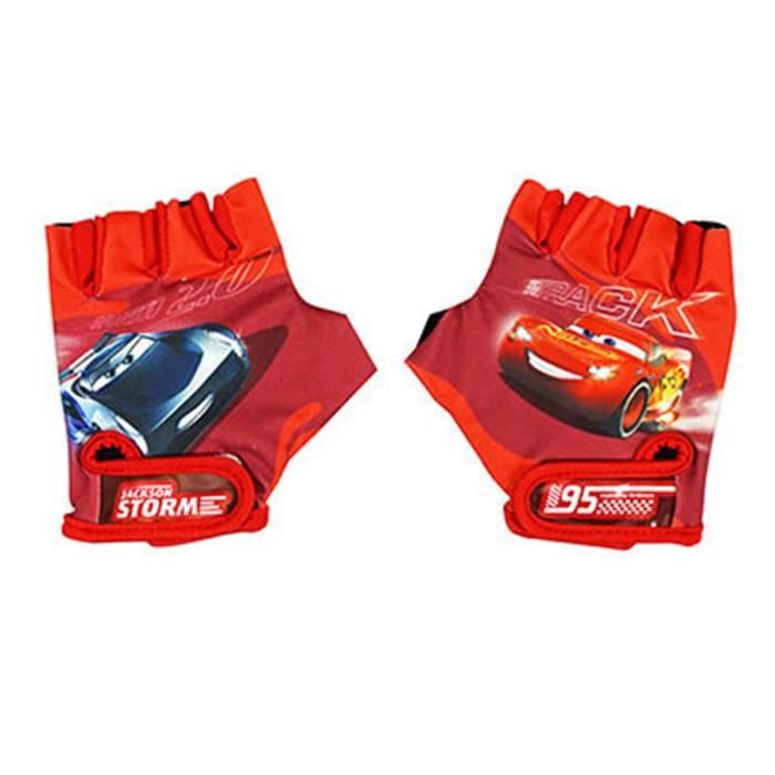 GANTS VELO ENFANT DISNEY CARS ROUGE (PAIRE SOUS CARTE)