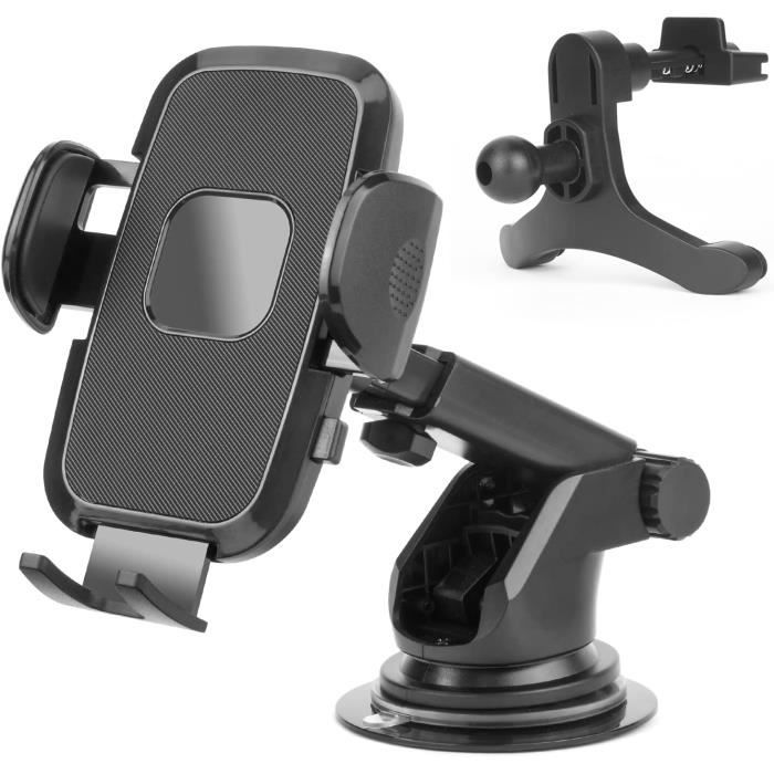 Support Téléphone Voiture à Ventouse - Pour Tableau De Bord, Design Télescopique - Neuf