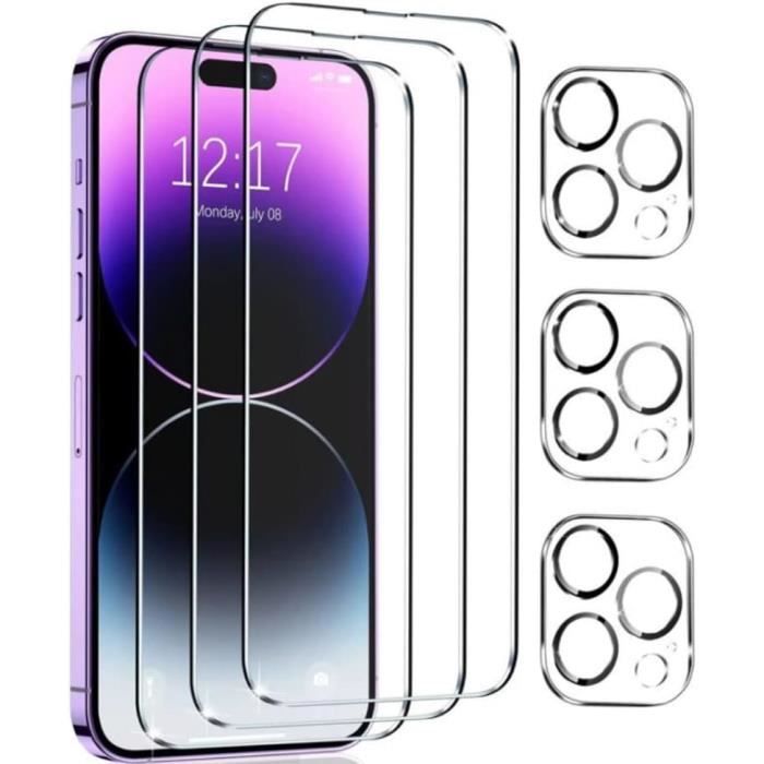 Kit 4 Pièces Protection IPhone 17 Pro Max - 2 Films Écran Verre Trempé 9H + 2 Protecteurs Caméra Arrière - Anti-espion Et Anti-traces
