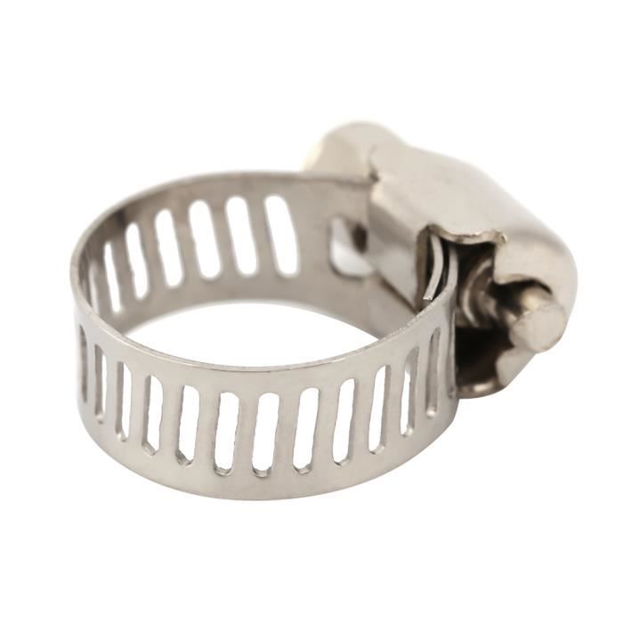 Lot De 25 Colliers De Serrage Inox 304 - Diamètre 10-16 Mm - Vis Sans Fin - Usage Auto Marine