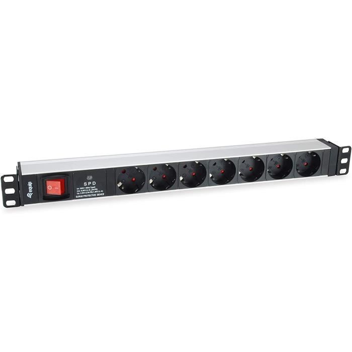 Equip 333309 19&acute;&acute; With Switch Power Strip Rack Noir