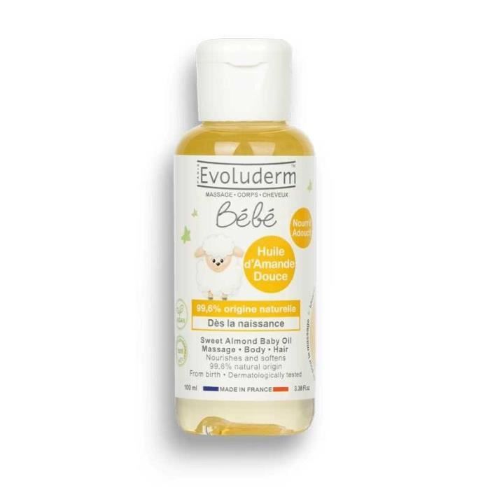 Evoluderm Huile D Amande Douce Bebe Massage Corps Cheveux 100ml Cdiscount Au Quotidien